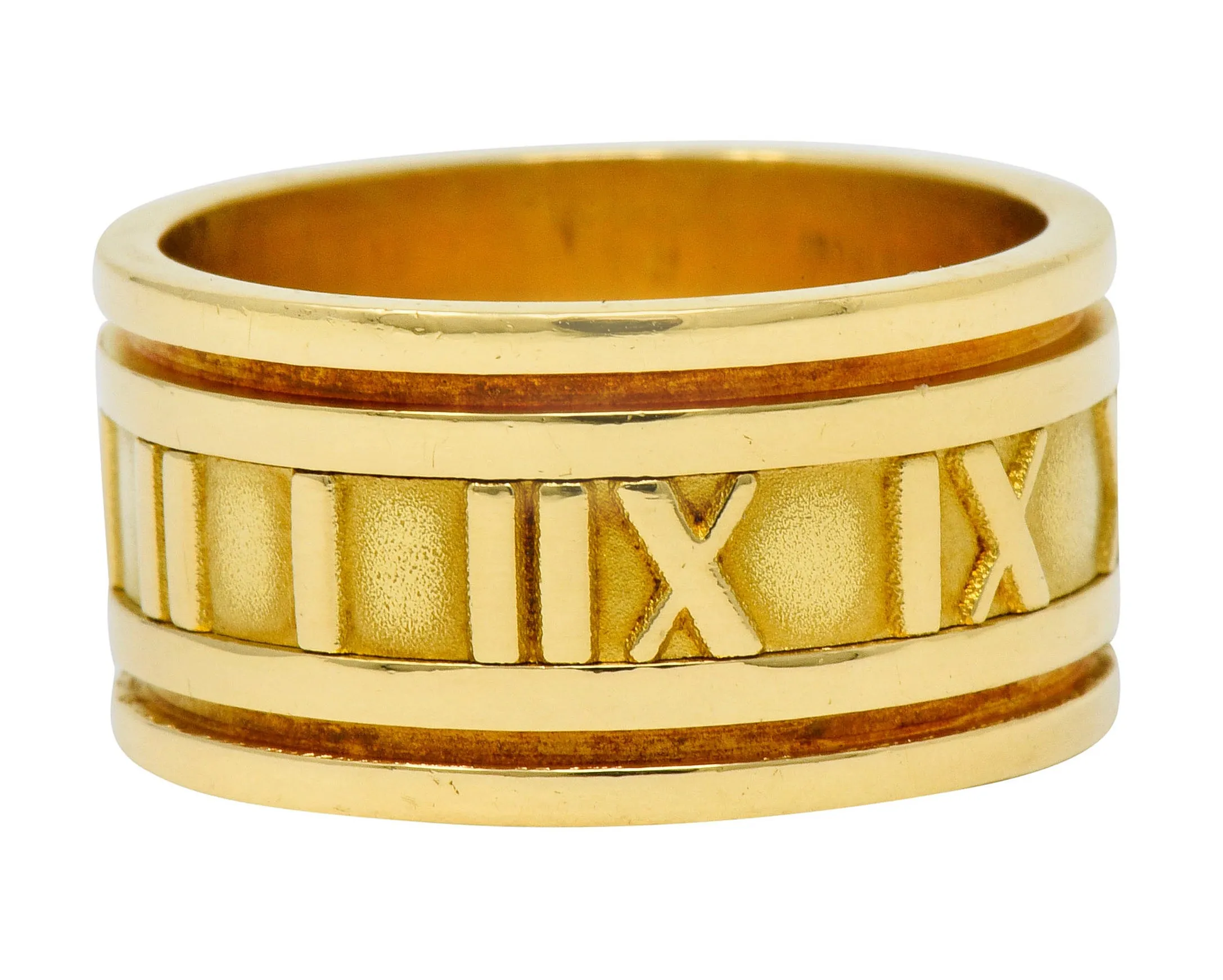 1995 Tiffany & Co. 18 Karat Gold Unisex 12MM Atlas Band Ring