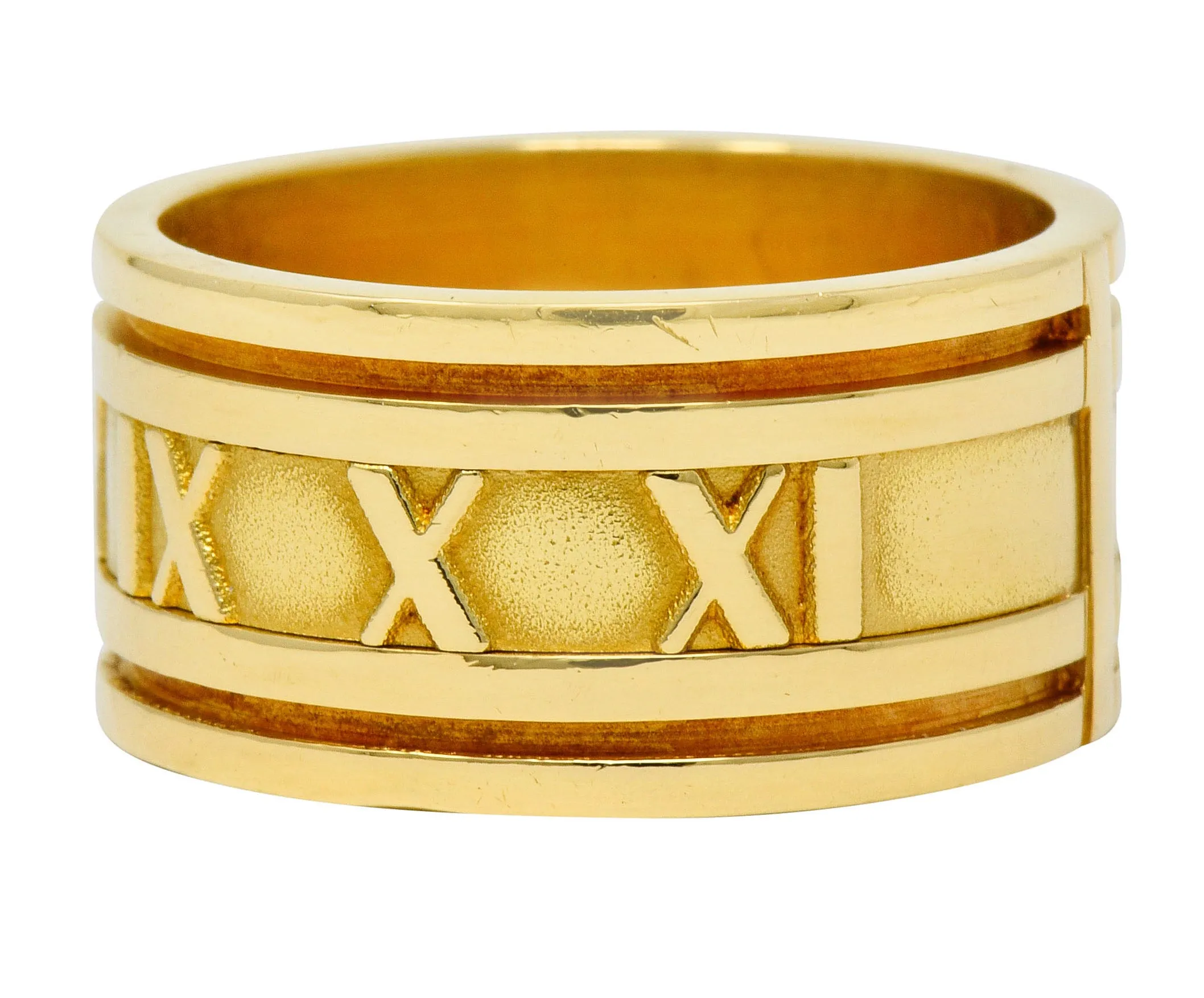 1995 Tiffany & Co. 18 Karat Gold Unisex 12MM Atlas Band Ring