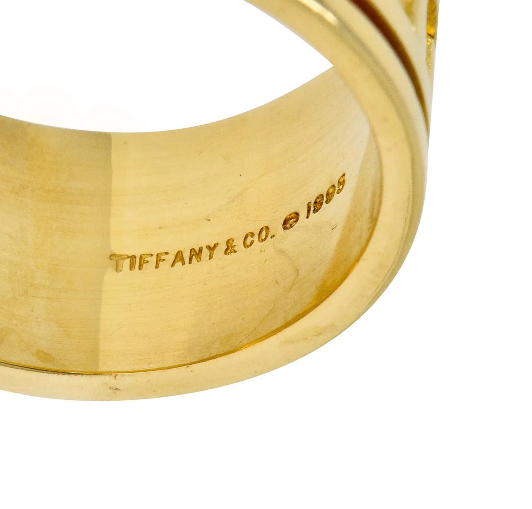 1995 Tiffany & Co. 18 Karat Gold Unisex 12MM Atlas Band Ring