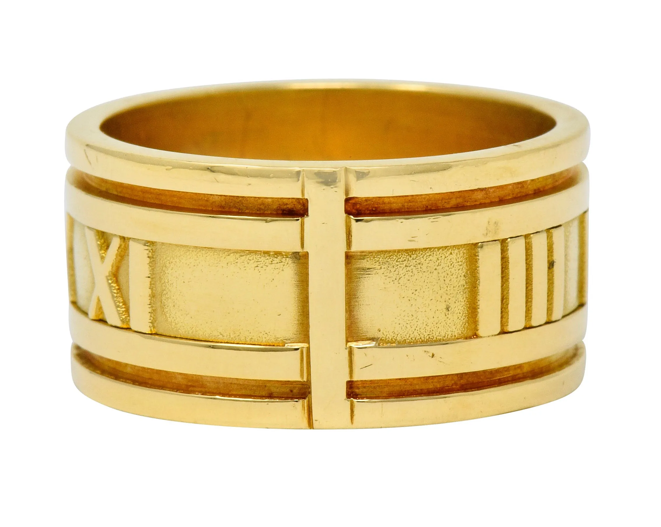 1995 Tiffany & Co. 18 Karat Gold Unisex 12MM Atlas Band Ring