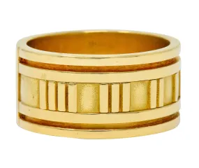 1995 Tiffany & Co. 18 Karat Gold Unisex 12MM Atlas Band Ring