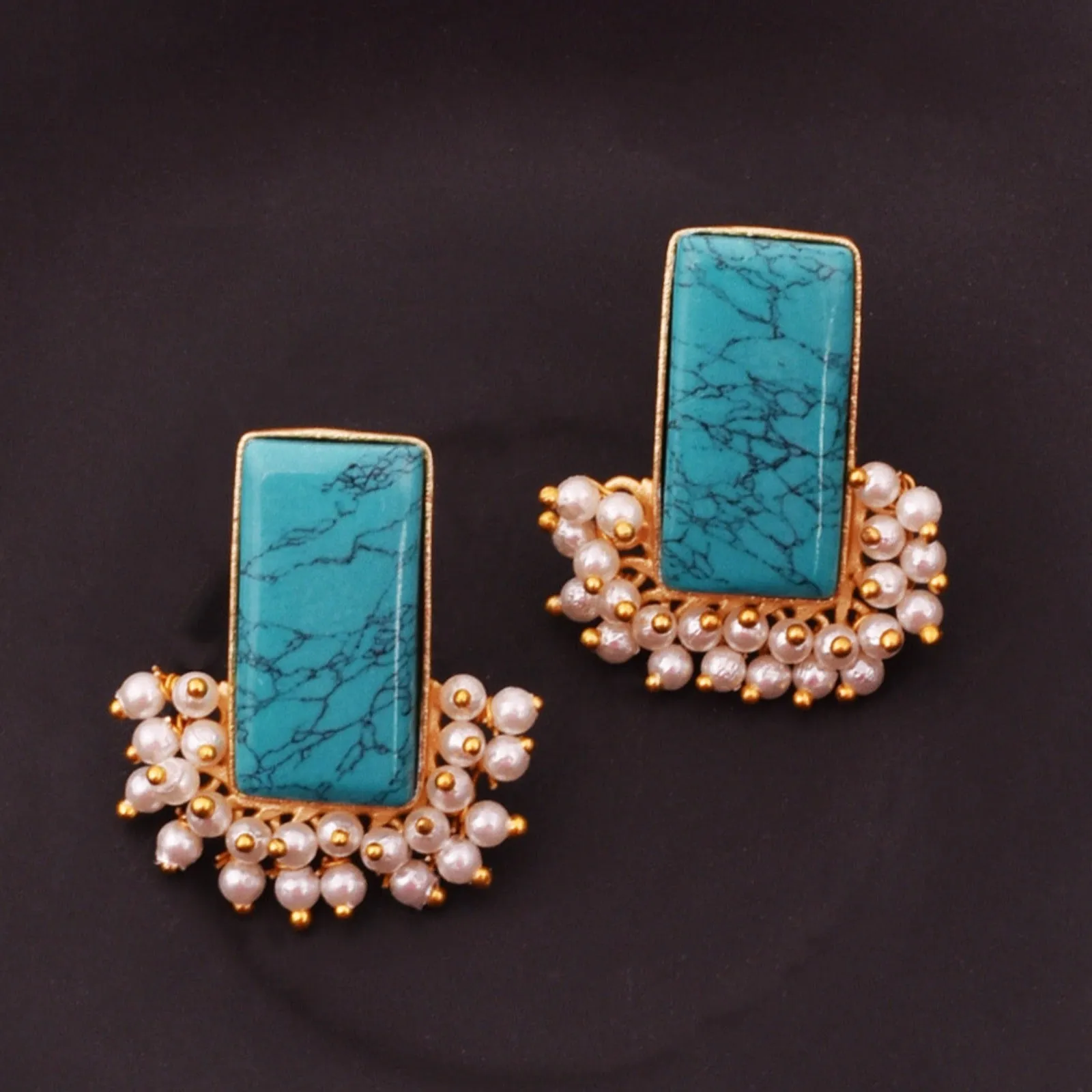 Ashley Matte Gold Studs