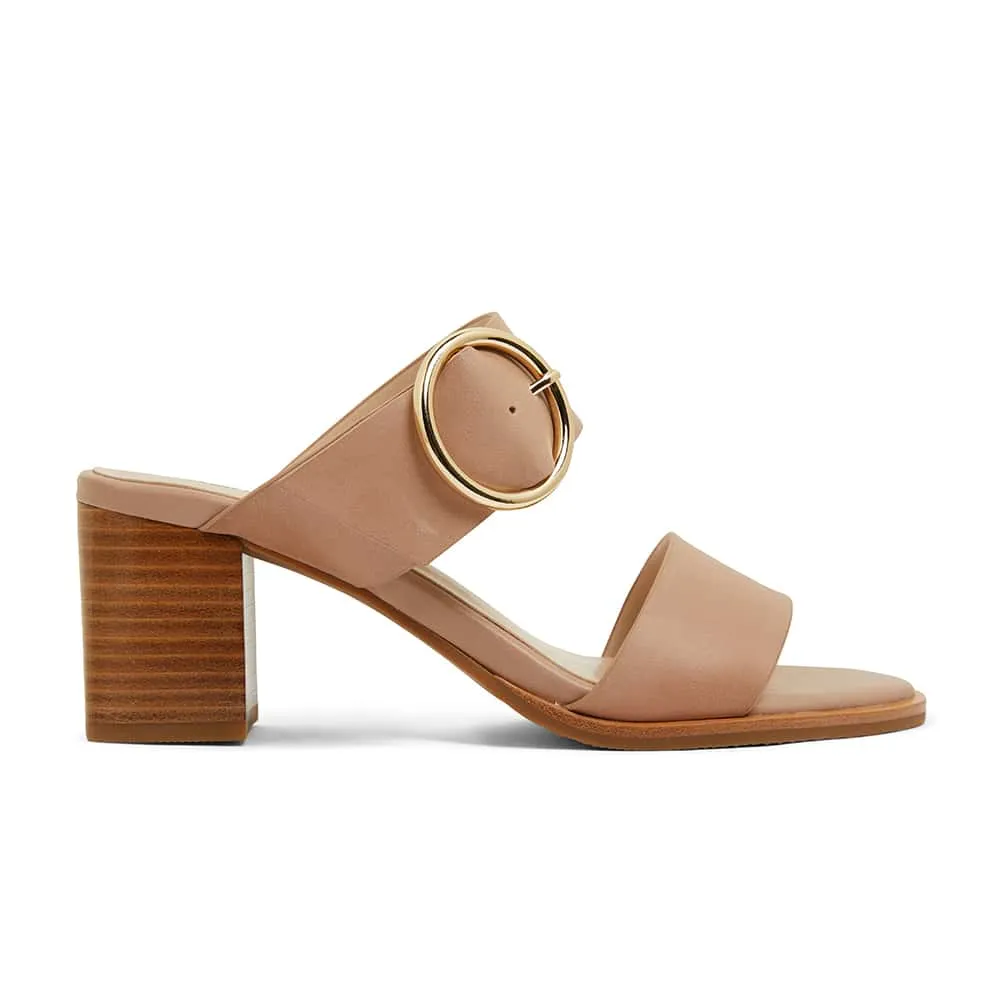 Bali Heel in Nude Leather