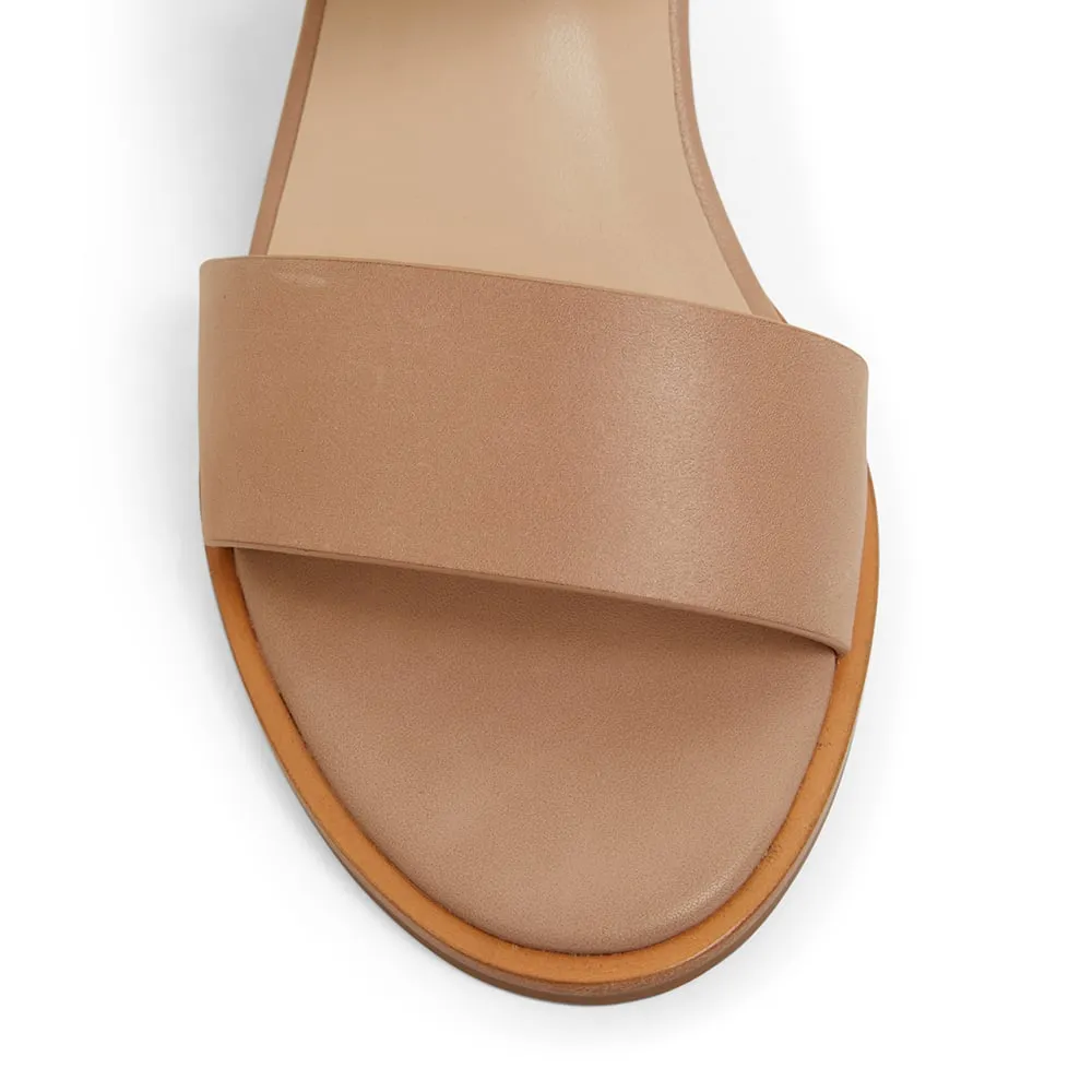 Bali Heel in Nude Leather