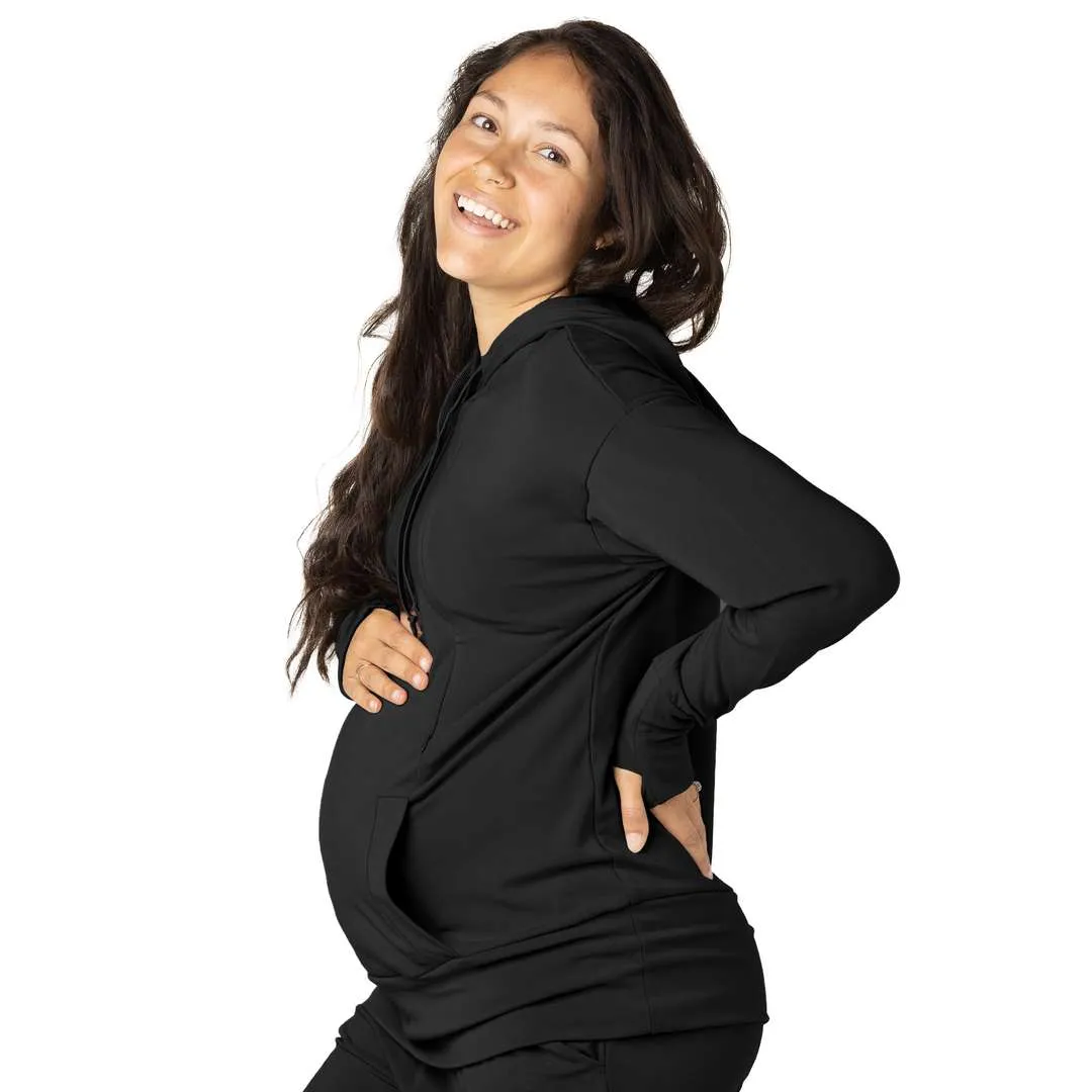 Bamboo Nursing Hoodie | Black