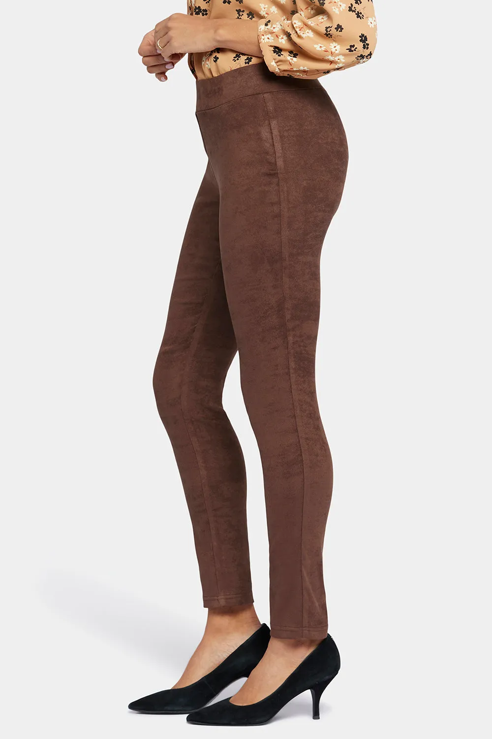 Basic Legging Pants In Petite - Dark Chocolate