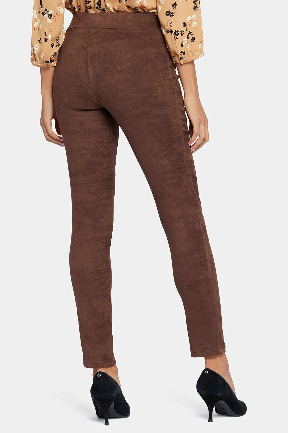 Basic Legging Pants In Petite - Dark Chocolate