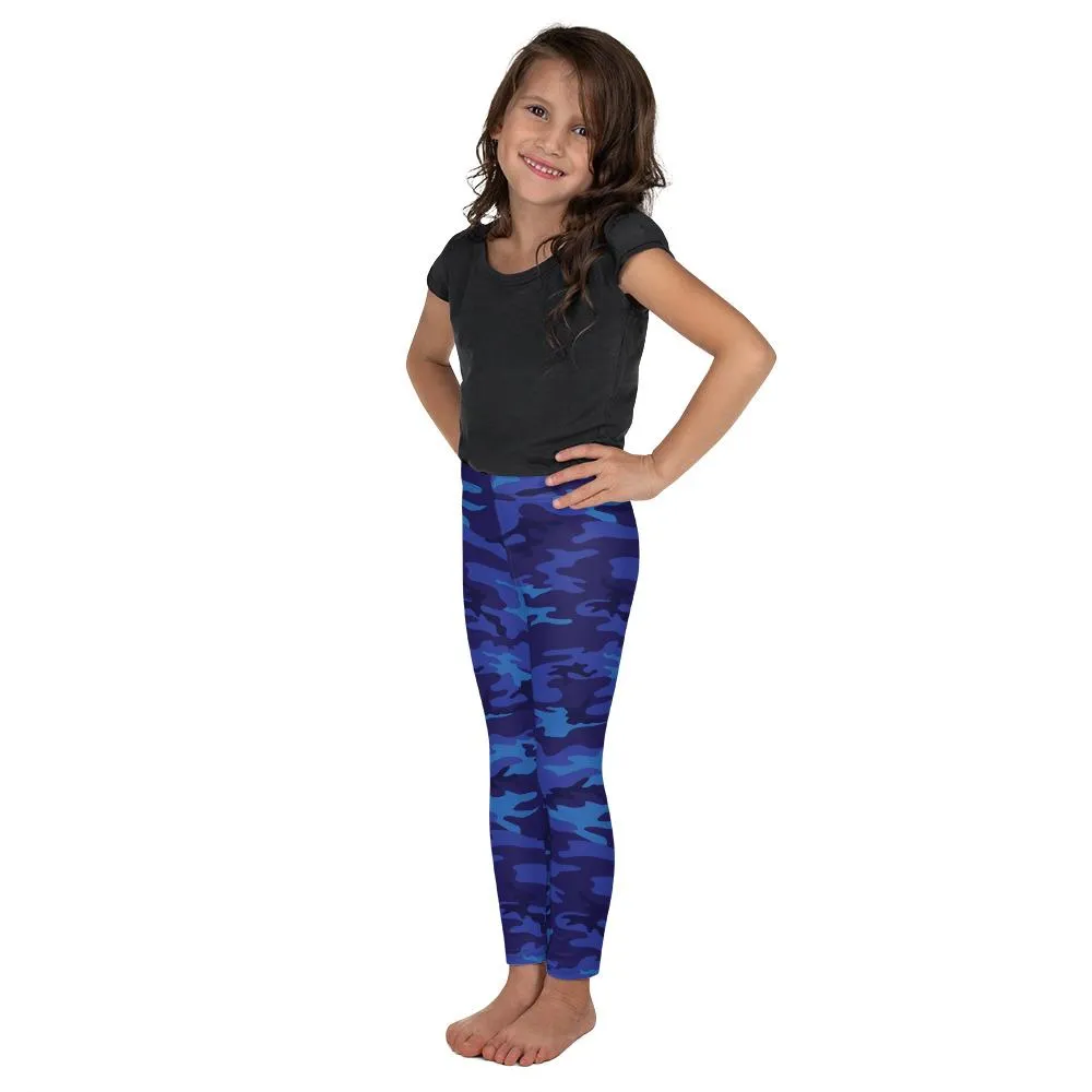 Blue Camo Kid's Leggings