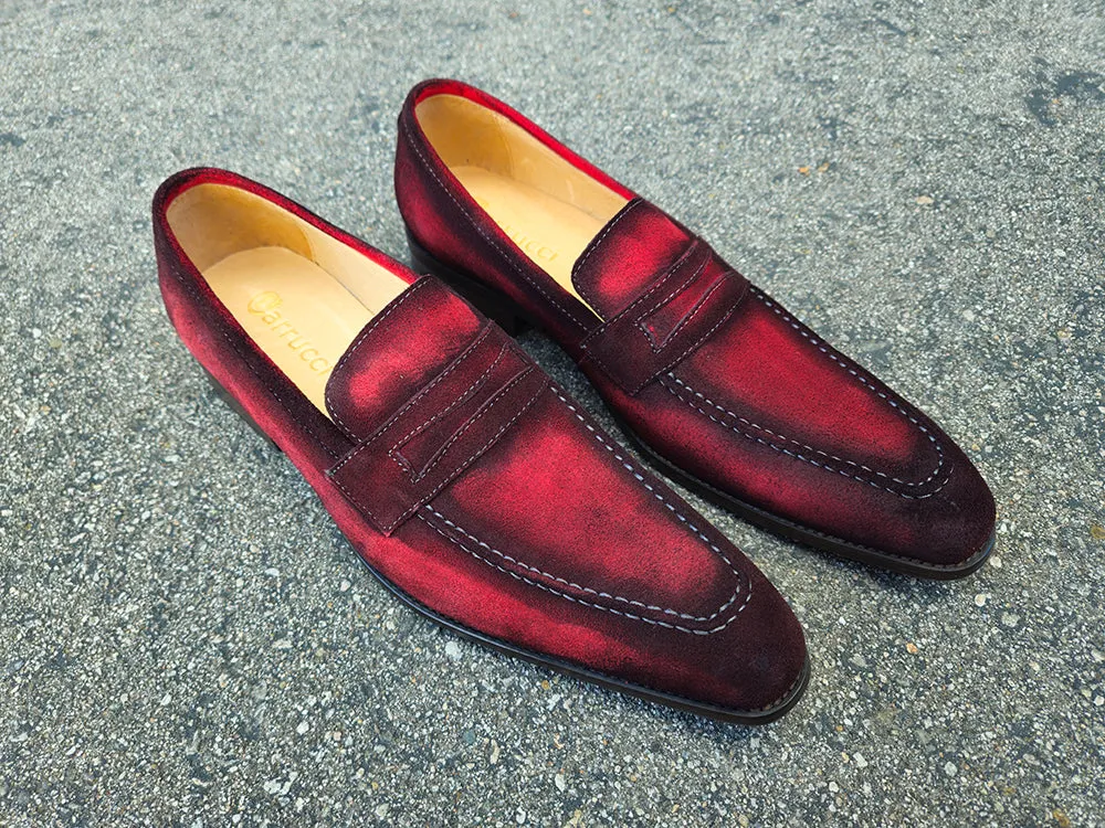 Burnished Suede Penny Loafer