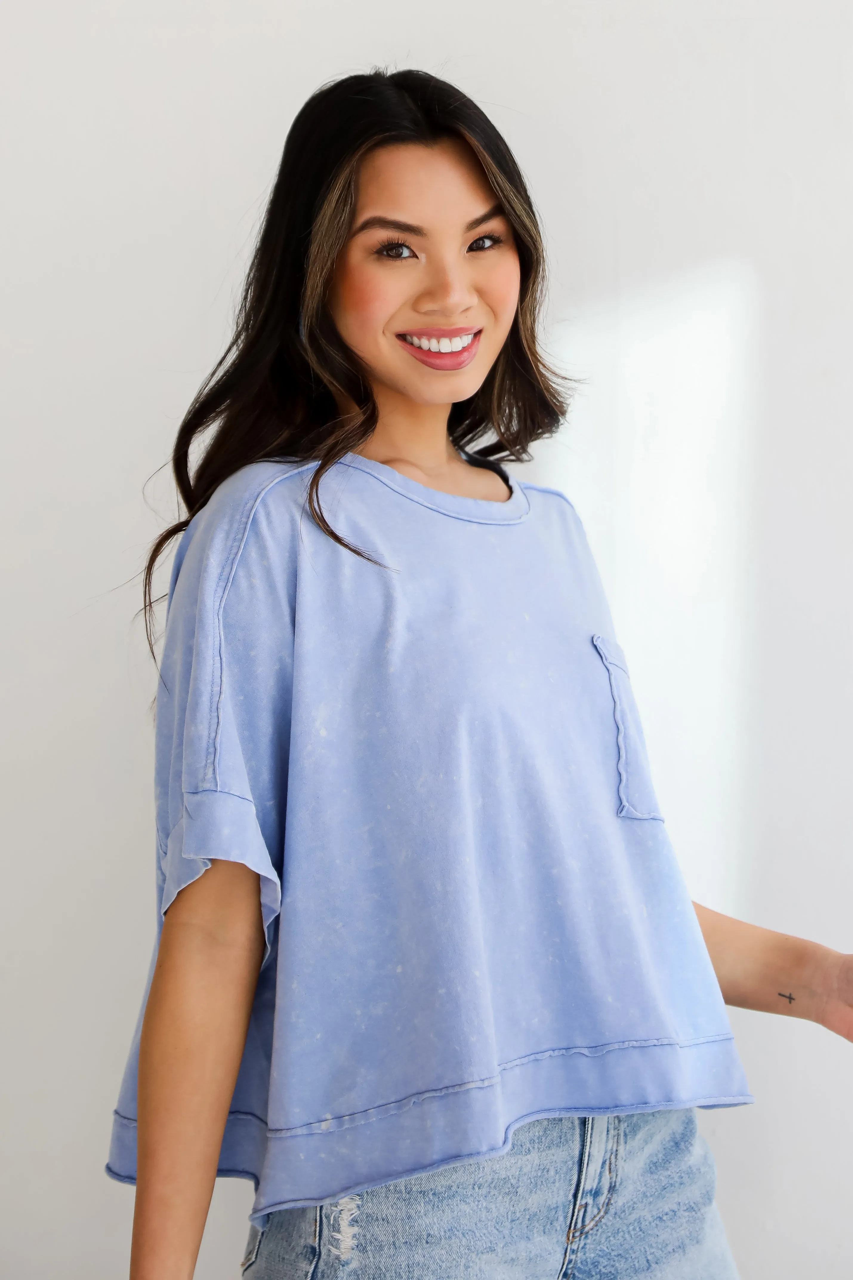 Callie Acid Washed Tee - DU DEAL