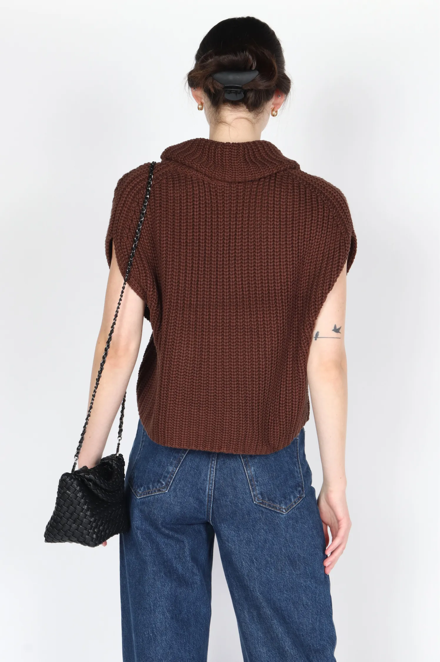 Cate Sleeveless Turtleneck Sweater