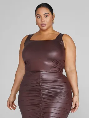 Chantel Leather Look Tank Top