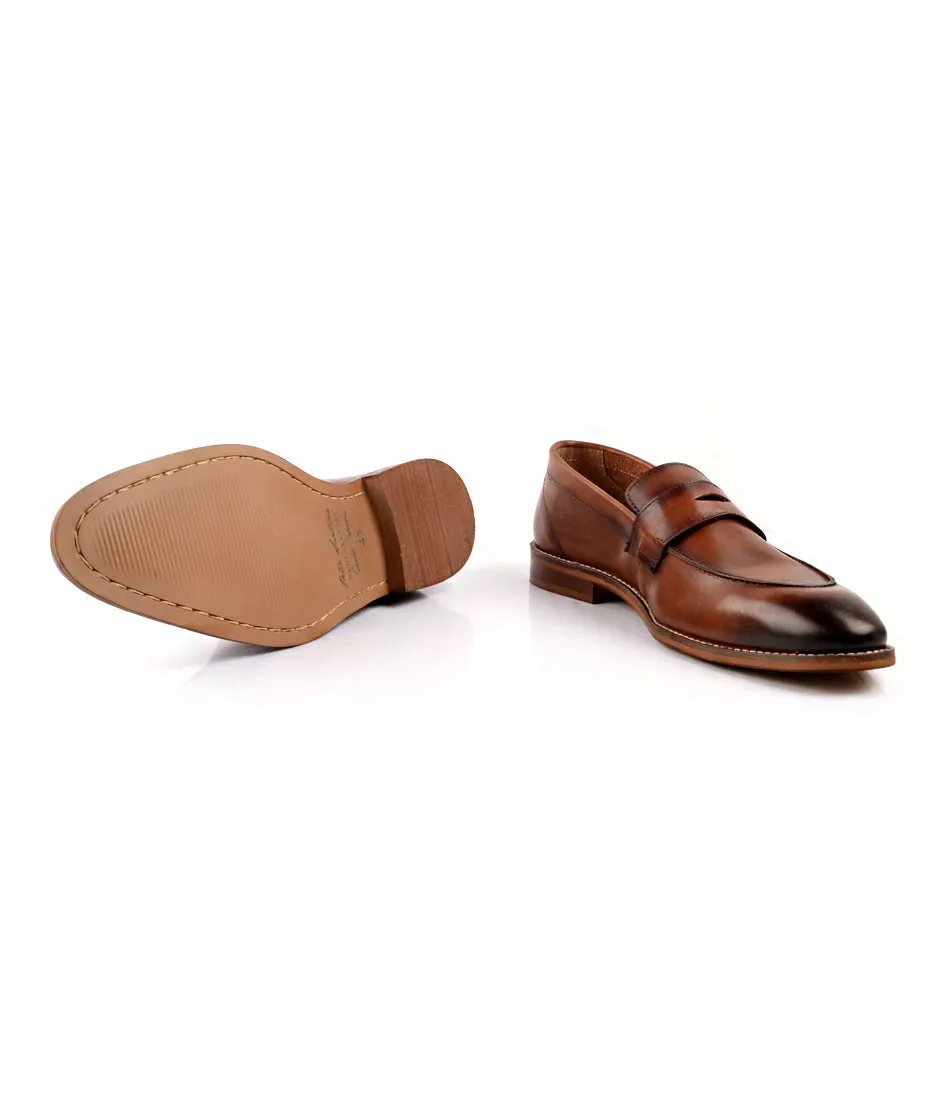 Cognac Penny Loafers - Ultra-Flex