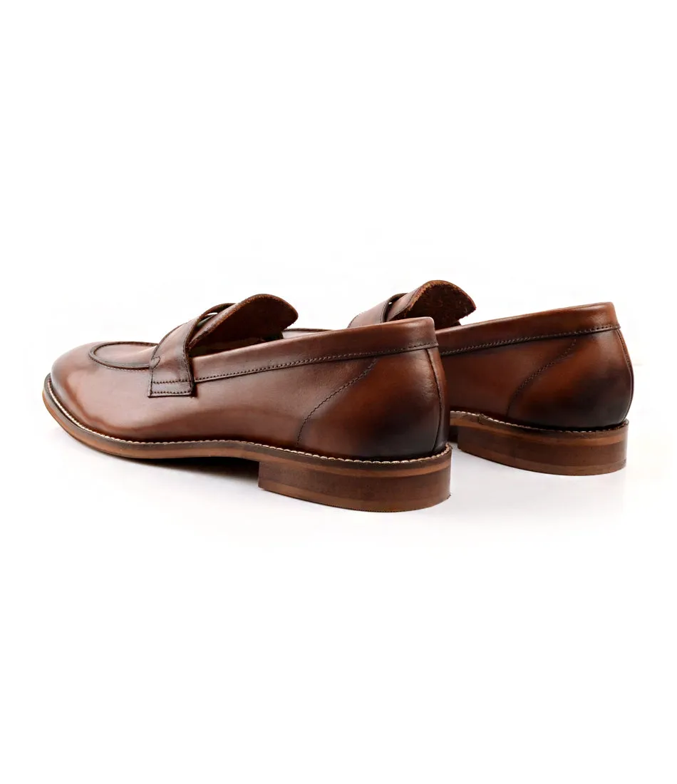 Cognac Penny Loafers - Ultra-Flex