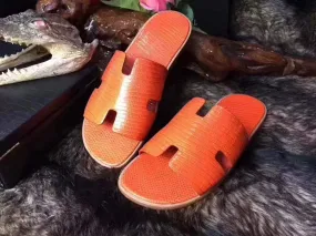 Crocodile Shoes Genuine  Crocodile Lizard Leather  Mens  Slipper