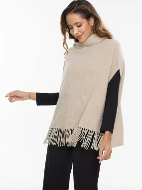 Ecru Oversized Cashmere Vest