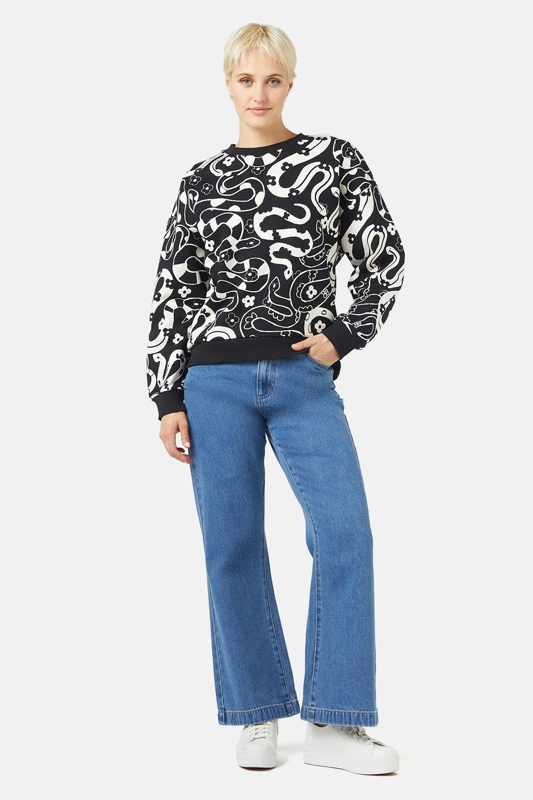 Floral Snake Sweater