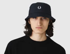 Fred Perry Dual Branded Seersucker Bucket Hat / Navy