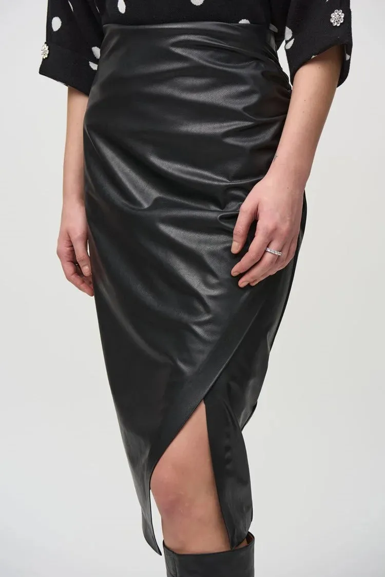 Joseph Ribkoff Leatherette Pull On Pencil SKirt