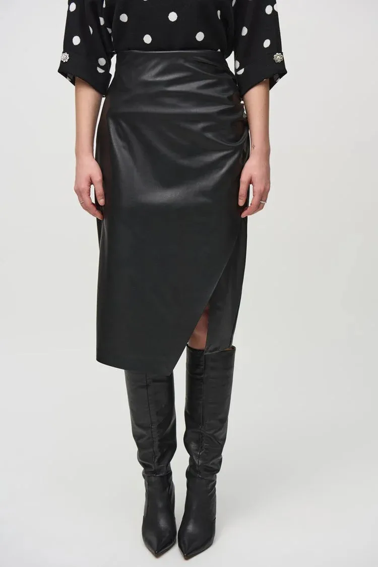 Joseph Ribkoff Leatherette Pull On Pencil SKirt