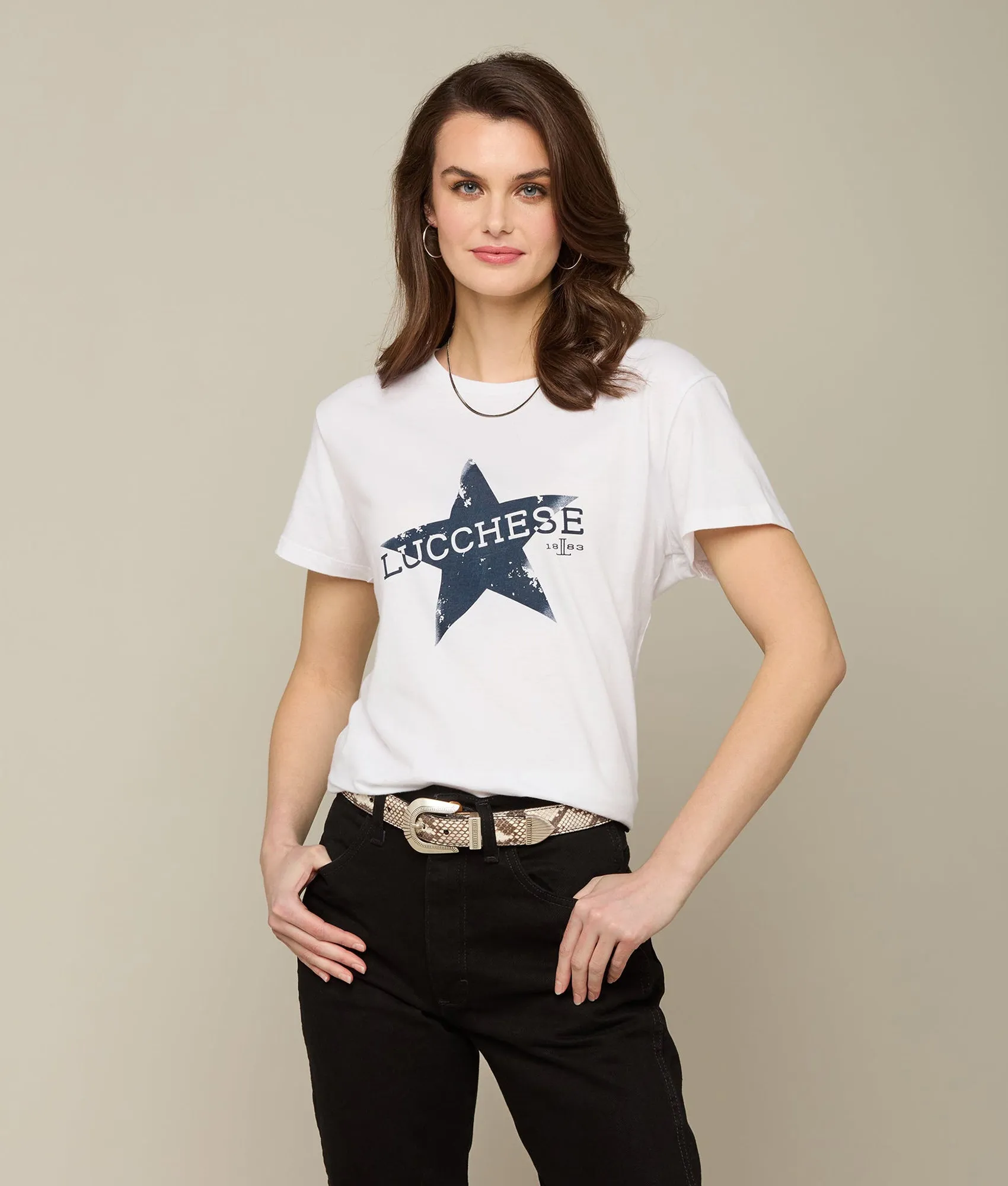 Lucchese Star Tee :: White