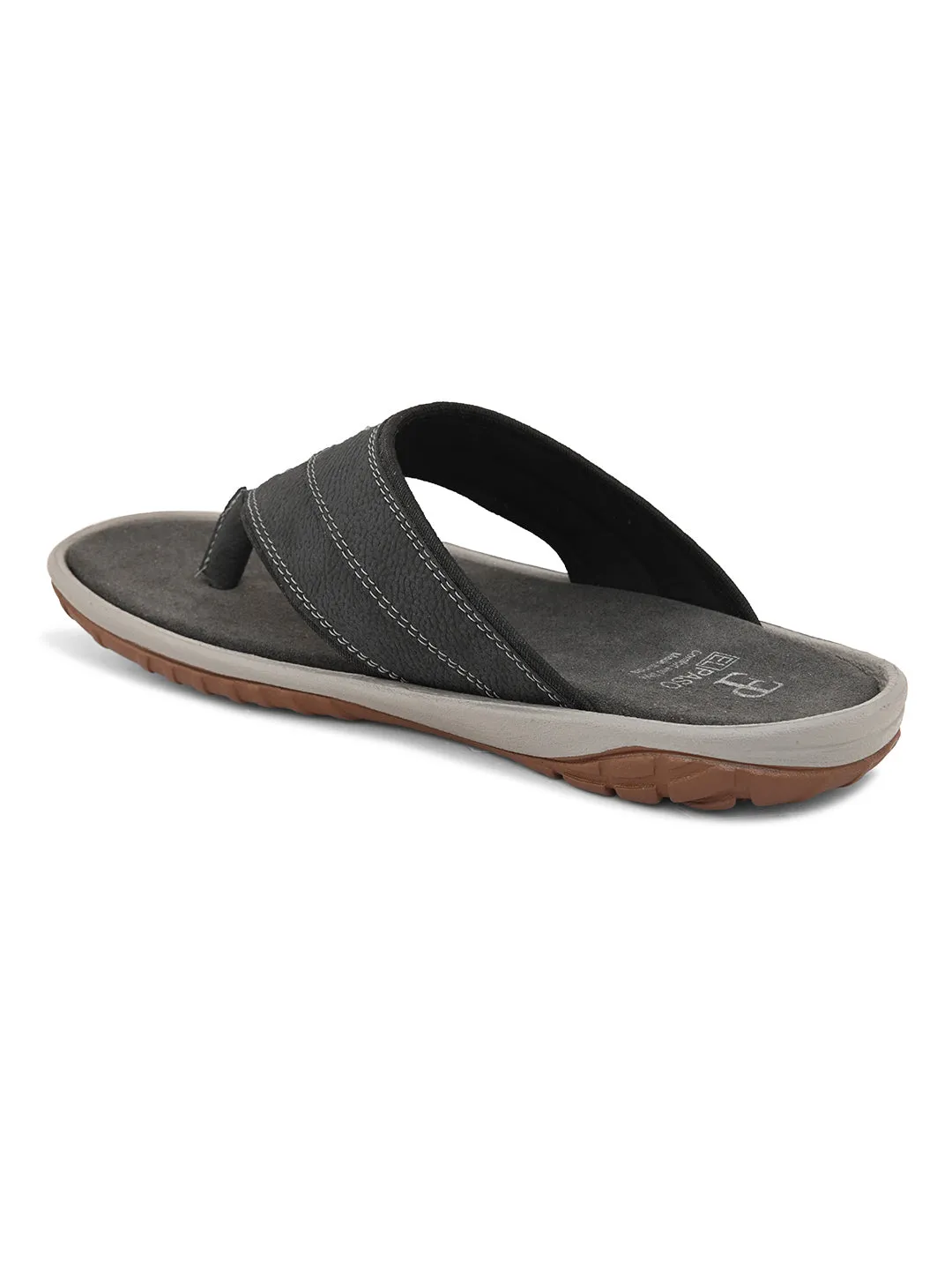 Midnight Blue Leather Thong Sandal