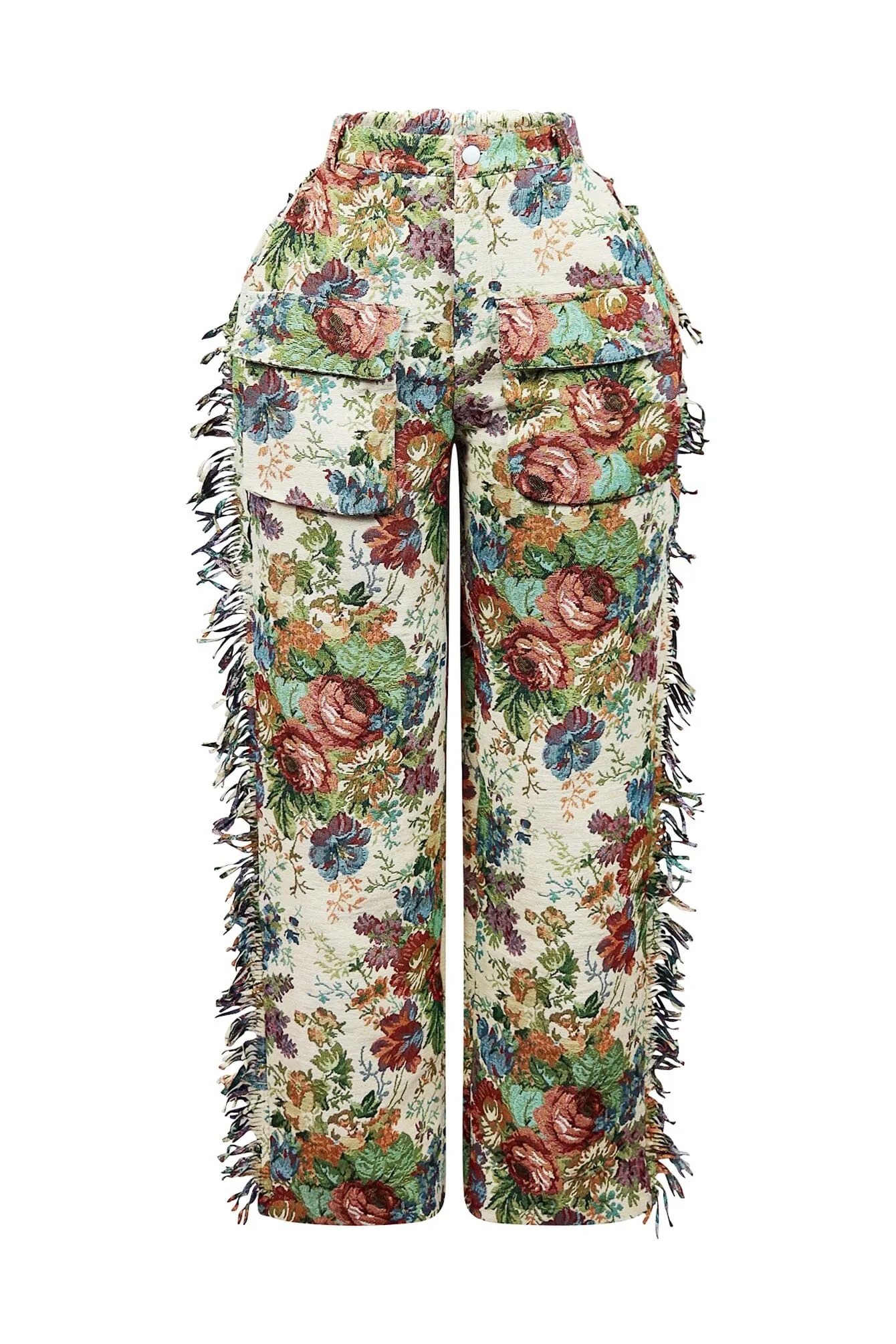 Nedra Motifs Floral Print Pants