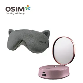 OSIM (Mix and Match Bundle) uMask (Grey Cat) Eye Massager   uGlow Mist Portable Facial Humidifier