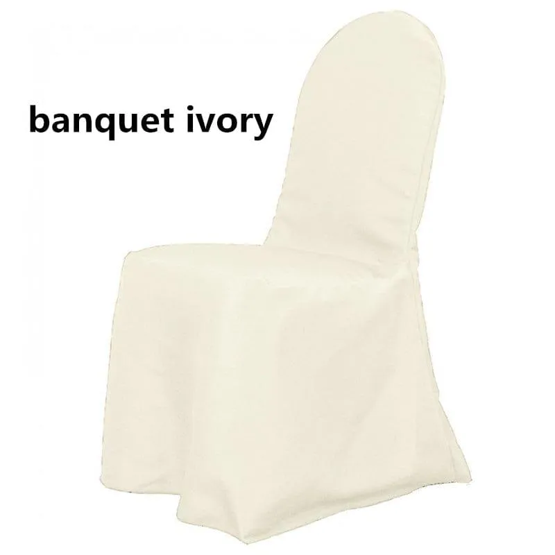 Polyester Banquet Chair Cover | Chair Cover for Wedding, Event, Ballroom | Non Stretch Solid Polyester |