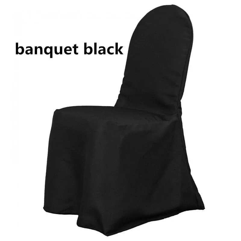 Polyester Banquet Chair Cover | Chair Cover for Wedding, Event, Ballroom | Non Stretch Solid Polyester |