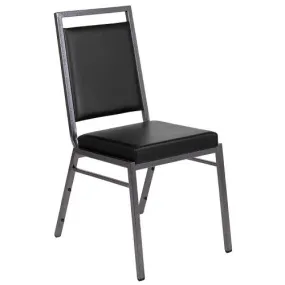 SleekStack Pro Black Vinyl Stacking Chair