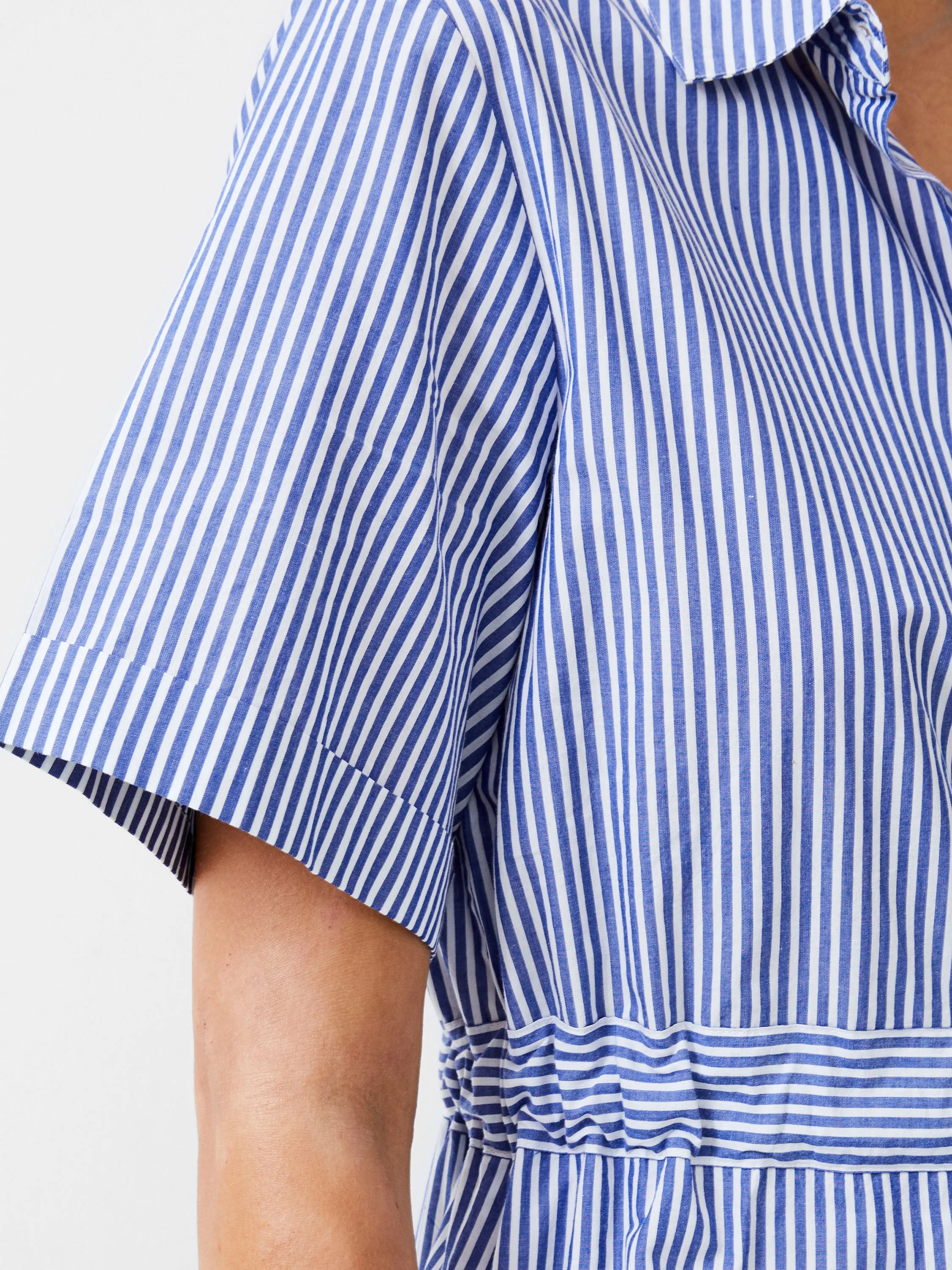 Stripe Poplin Shirt Dress