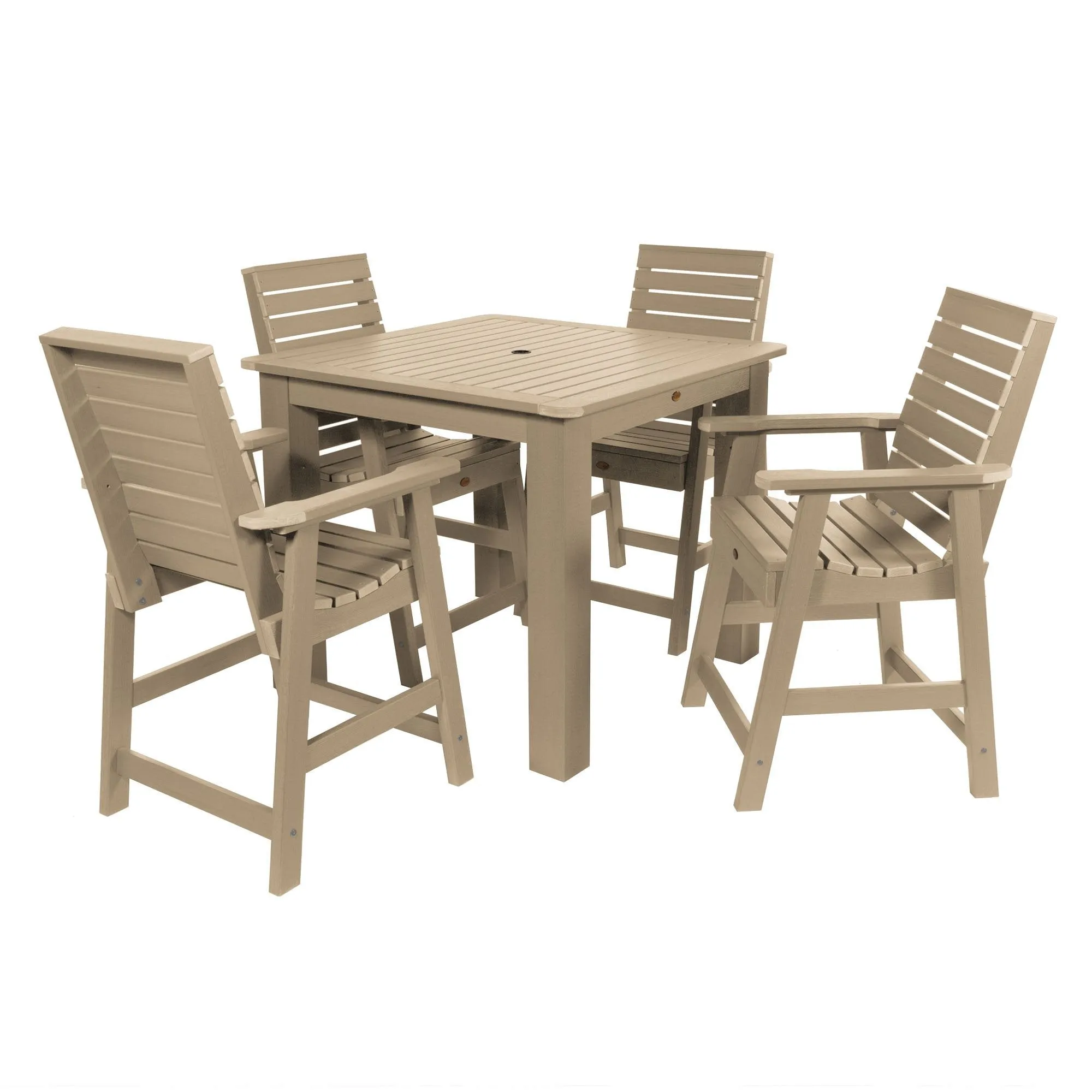 Weatherly 5pc Square Dining Set 42in x 42in- Counter Height