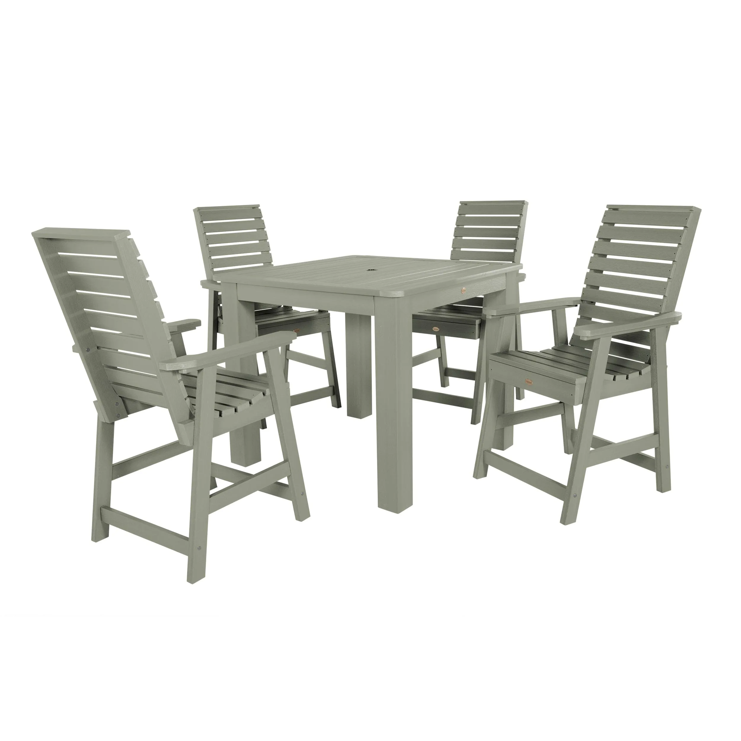 Weatherly 5pc Square Dining Set 42in x 42in- Counter Height